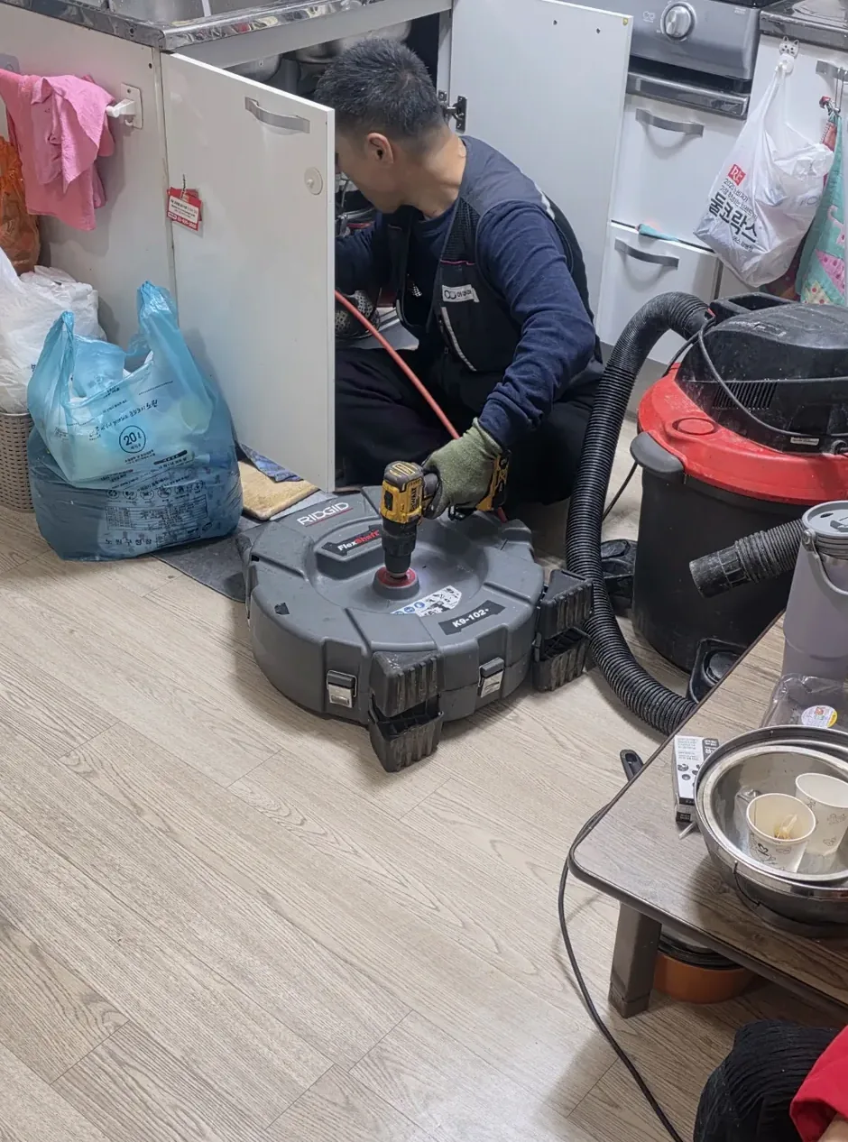 의정부 배수관 막힘 원인 확인 작업자료
